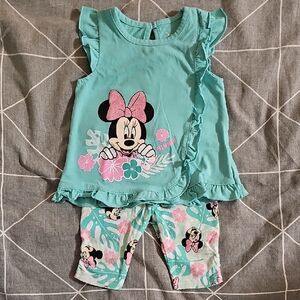 Disney Aqua and Pink Minnie Mouse Kids Outfit